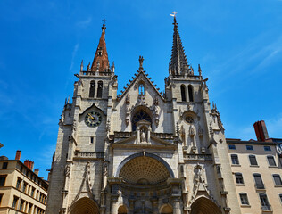 Fototapeta premium Saint-Nizier church in the city center of Lyon, France
