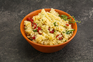 Vegetarian uisine - couscous with vegetables