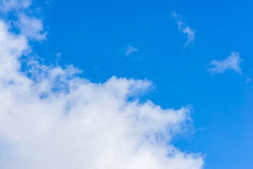 blue sky with white beautifull clouds background.closeup