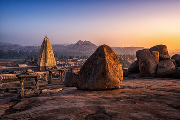 Stunning view at Sree Virupaksha Temple, Hampi, Karnataka, India