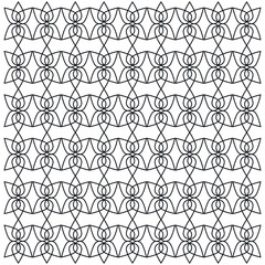 Fototapeta premium Abstract flower line art pattern pattern design template