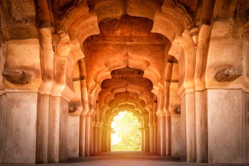 Fototapete Anbetungsstätte Lotus mahal temple of Zanana Enclosure at ancient town Hampi, Karnataka, India