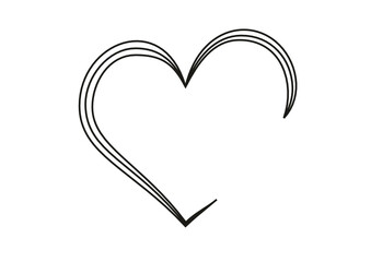 open heart frame, heart drawing line, wedding decor
