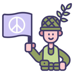 soldier peace icon
