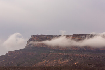 Fototapeta na wymiar View on the Gifberg with some clouds in the Western Cape of South Africa
