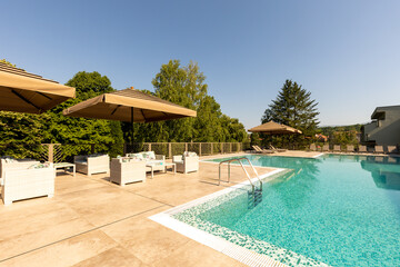 Outdoor swimming pool in a modern hotel