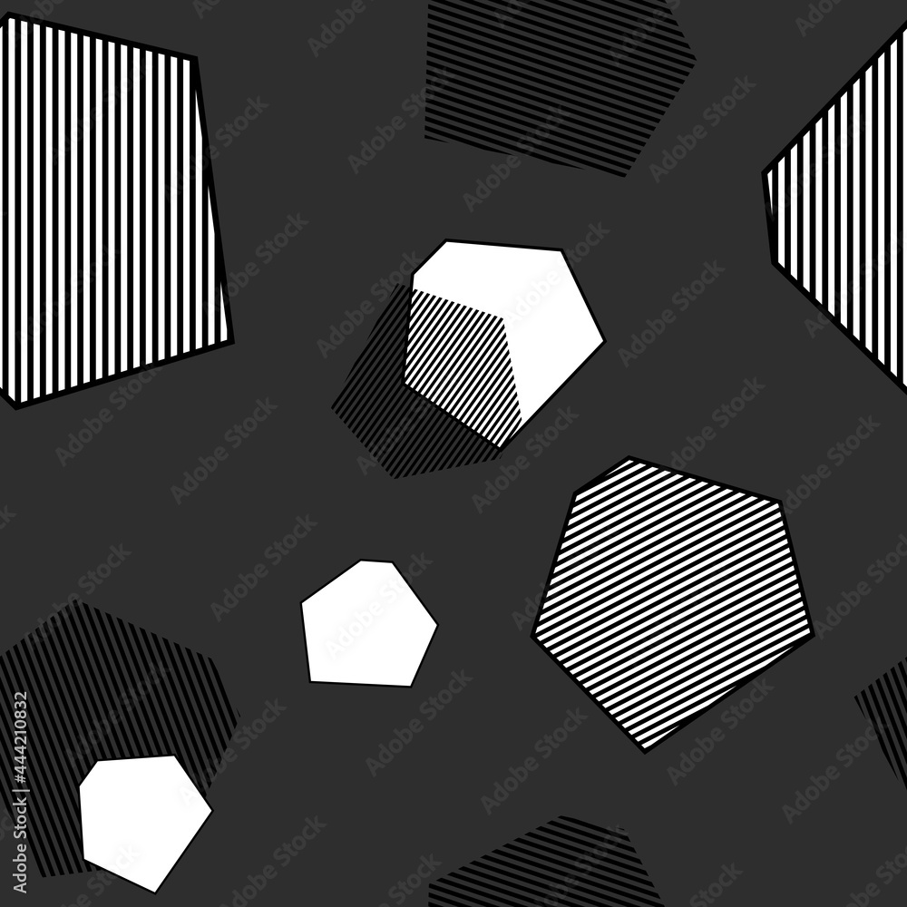 Poster abstract repeating pattern of abstract geometric shapes and lines