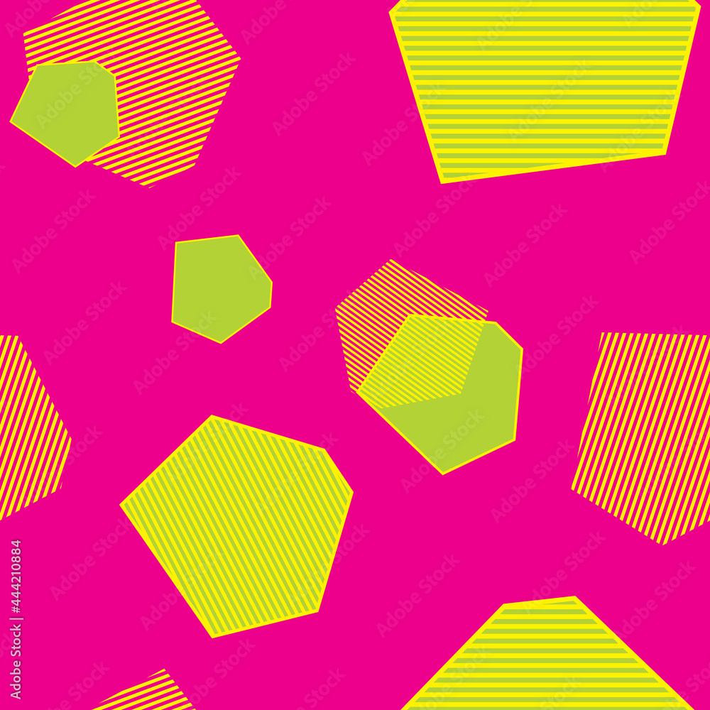 Poster abstract repeating pattern of abstract geometric shapes and lines