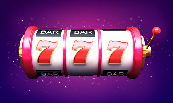 casino slot machine 777 3d render Stock Illustration | Adobe Stock