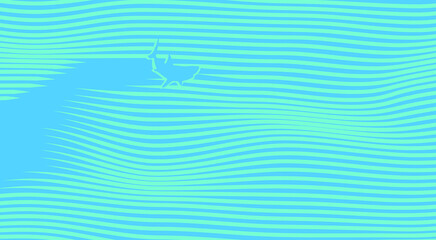 Abstract background of a shark in the waves of the sea.
