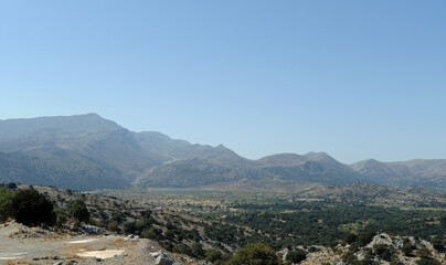 Fototapeta na wymiar Le sud du massif du Dicté et l'est du plateau du Lassithi en Crète