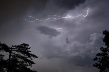 Schweres Gewitter am Abend.