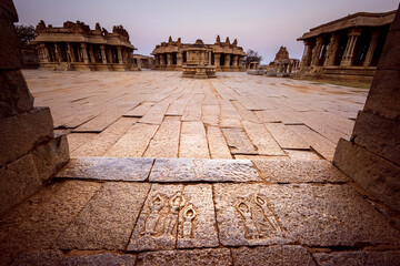 Vijaya Vitthala Temple. Beautifully carved out of a monolith rock, Hampi, Karnataka, India