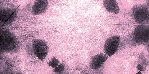 Pink Japanese Shibori. Beige Tie Dye Spiral.