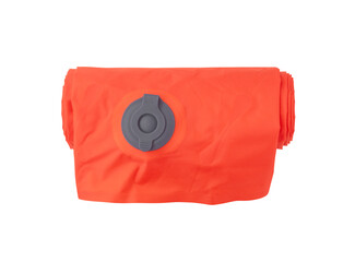 Folded self inflating sleeping mat for camping with air valve