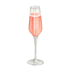 Watercolor fruit cocktails drink for summer party 