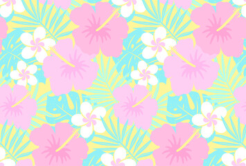 Fototapeta na wymiar seamless pattern with tropical illustrations for banners, cards, flyers, social media wallpapers, etc.