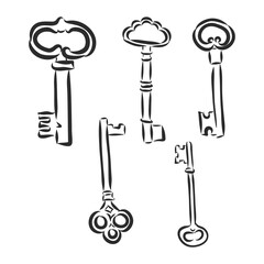 Key sketch vector illustration key vector illustration