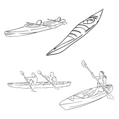 Kayak sketch vector illustration kayak vector illustration