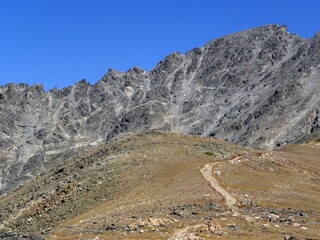 spectacular peaks on a sunny day in fall  along the arapahoe pass trail and lake dorothy trail in the indian peaks wilderness, near nederland, colorado