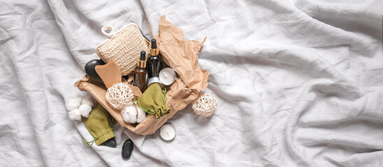 Beauty box, wellness, zero waste gift, natural organic spa, care package.Handmade eco box.Mental health gift box