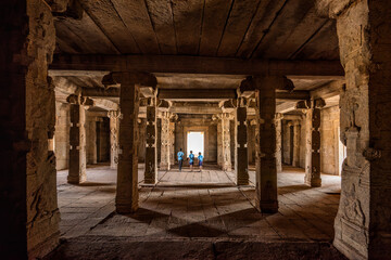 Fototapeta na wymiar View of Pattabhirama Temple complex. Hampi, Karnataka, India.