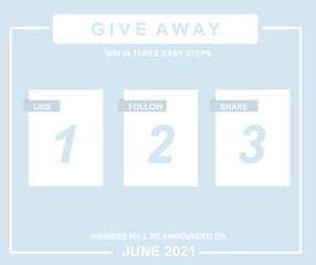 design about Social media contest steps