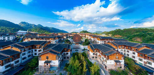 Naklejka na ściany i meble Mengliu Town, xiaoqikong scenic spot, Libo County, Guizhou Province, China
