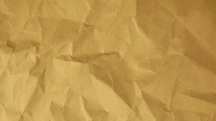 Recycle Paper Texture background. Crumpled Old kraft paper abstract shape background with space Yellow crumpled paper for text high resolution.