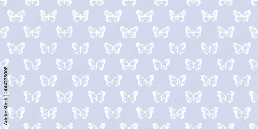 Poster Butterfly seamless repeat pattern background