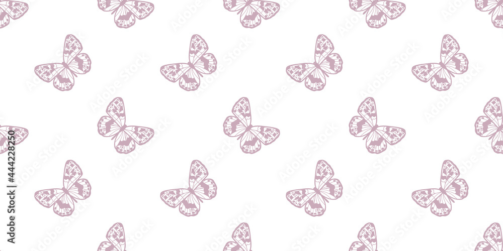 Poster Butterfly seamless repeat pattern background