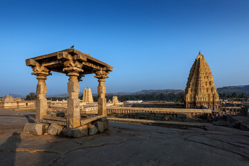 Stunning view at Sree Virupaksha Temple, Hampi, Karnataka, India