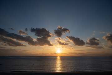 sunset over the ocean