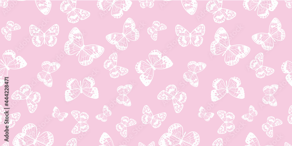 Poster butterfly seamless repeat pattern background