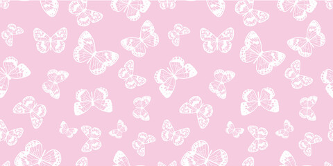Butterfly seamless repeat pattern background