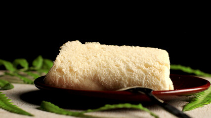 bread in brown plate