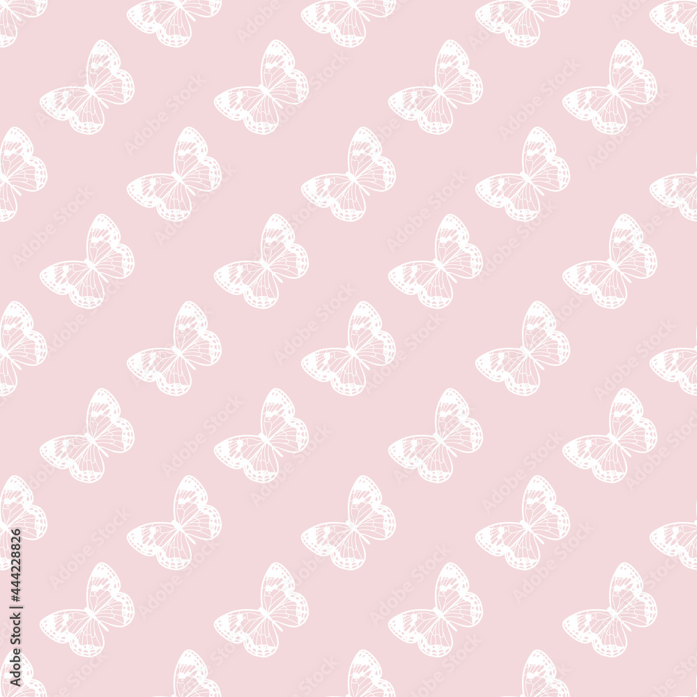 Poster butterfly seamless repeat pattern background