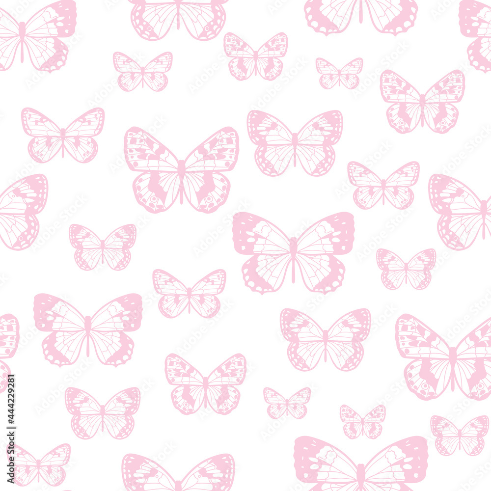 Poster butterfly seamless repeat pattern background