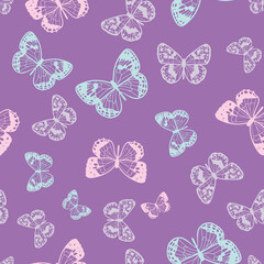 Butterfly seamless repeat pattern background