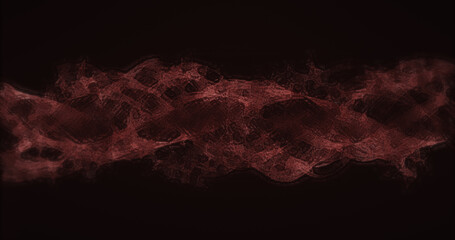 Image of a digital glowing pink 3d double helix DNA