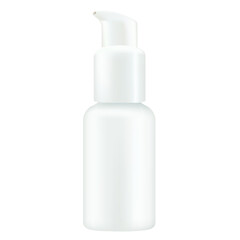 Cream bottle with pump. Mock up, design template. Vector illustration