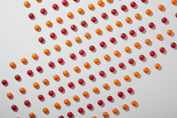 Colorful food background of sweet candy dragee