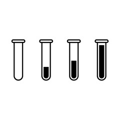 A medical test tubes icon vector