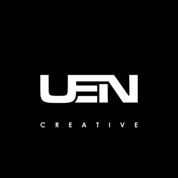 UEN Letter Initial Logo Design Template Vector Illustration