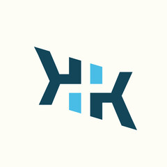 Obraz premium KK monogram logo.Letter k typographic icon.Lettering sign isolated on light background.Alphabet initials.Modern, design, geometric, minimalist style.