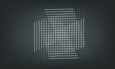 Universal Modern Halftone Geometric Shape. Vector Classical Design Element. Template for Business Poster Logo Clothes. Transition effect