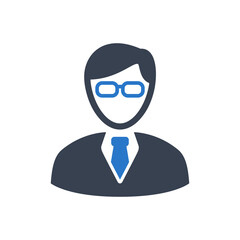 Male teacher icon vector graphic illustration