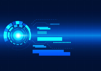 Circuit electronic engineering and glowing light technology abstract innovation concept vector background with some elements of this image