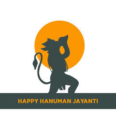 Happy Hanuman Jayanti Greeting Card Design