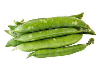 green peas isolated on a white background. peas Clipping Path